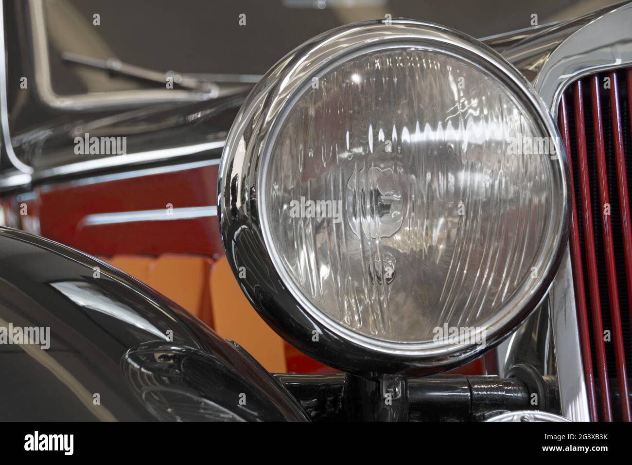 Classic car series Headlights Stock Photo Alamy