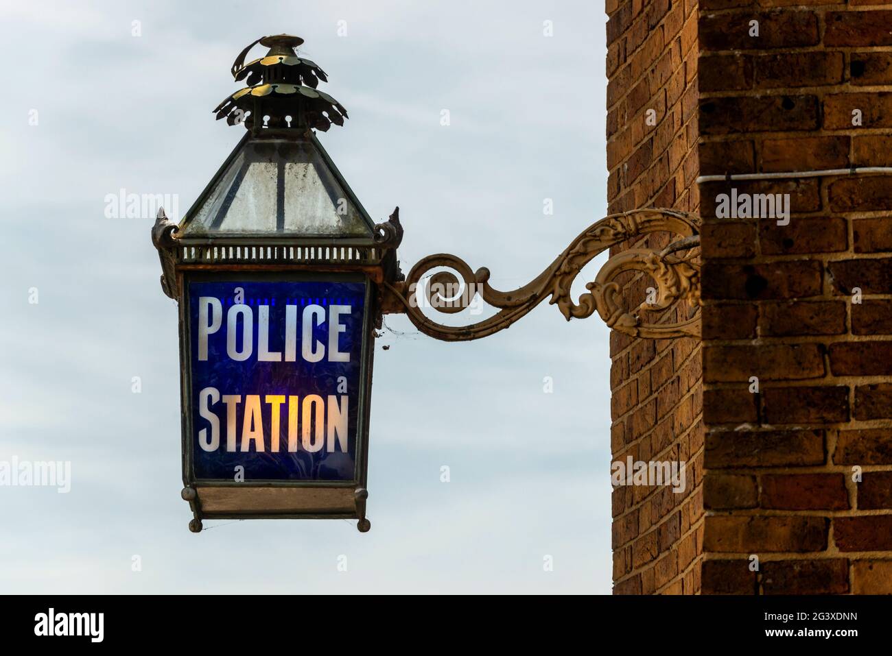 Shoreham, June 8th 2021 The Police Station lamp in Ham Road, Shoreham