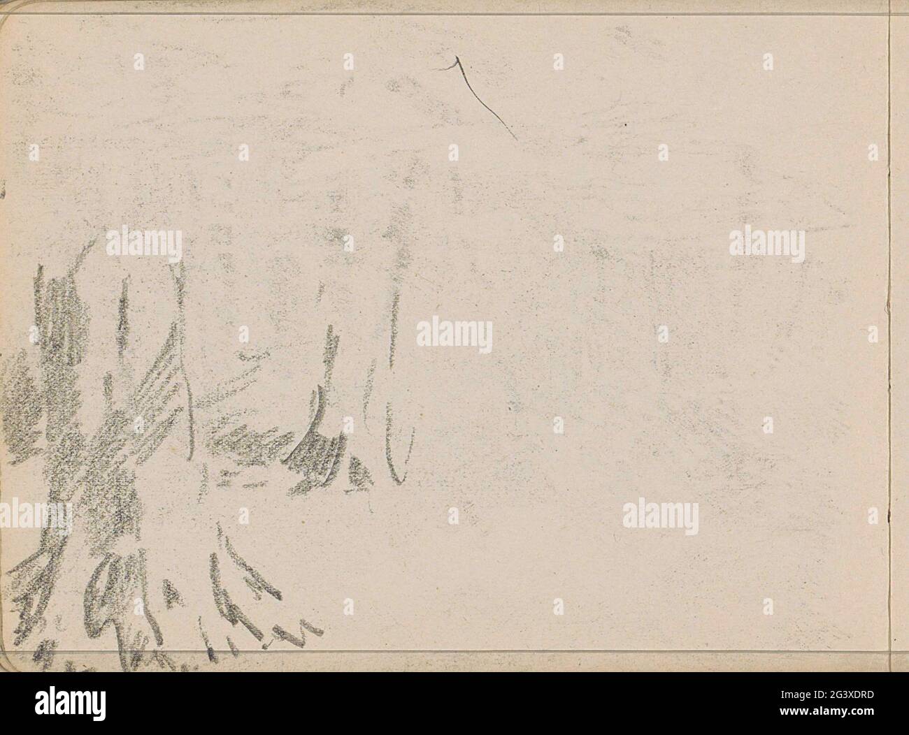 Trees. Trees. Leaf 27 Verso from a sketchbook with 33 sheets. Stock Photo