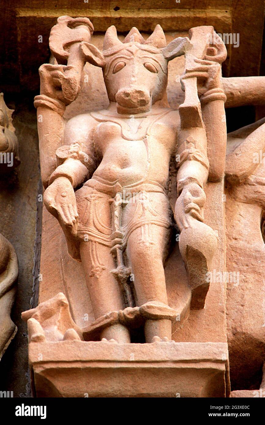 Stone Idol of Varaha Stock Photo