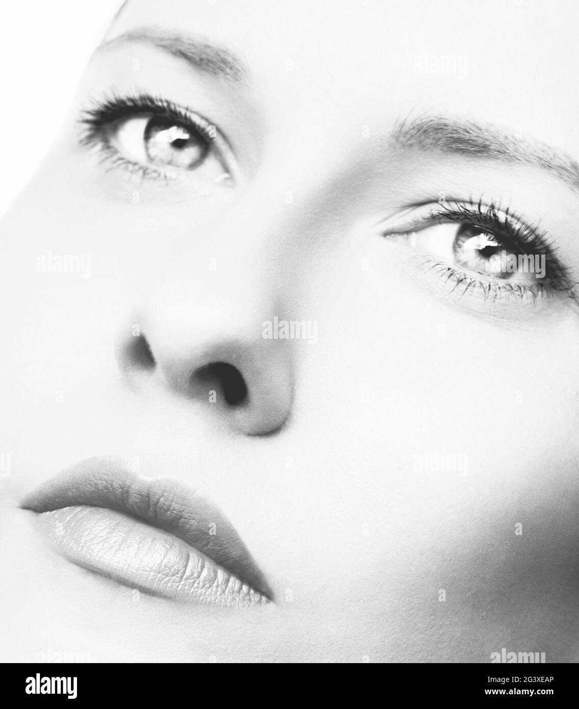 Beauty portrait of a beautiful woman with bright eyes Stock Photo
