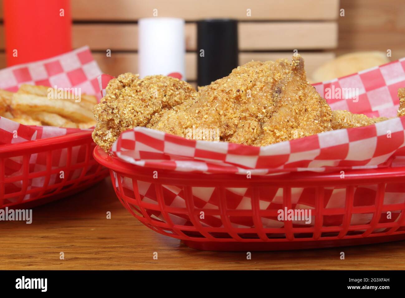 Fried Catfish Fillets in Rural Cafe Stock Photo Alamy