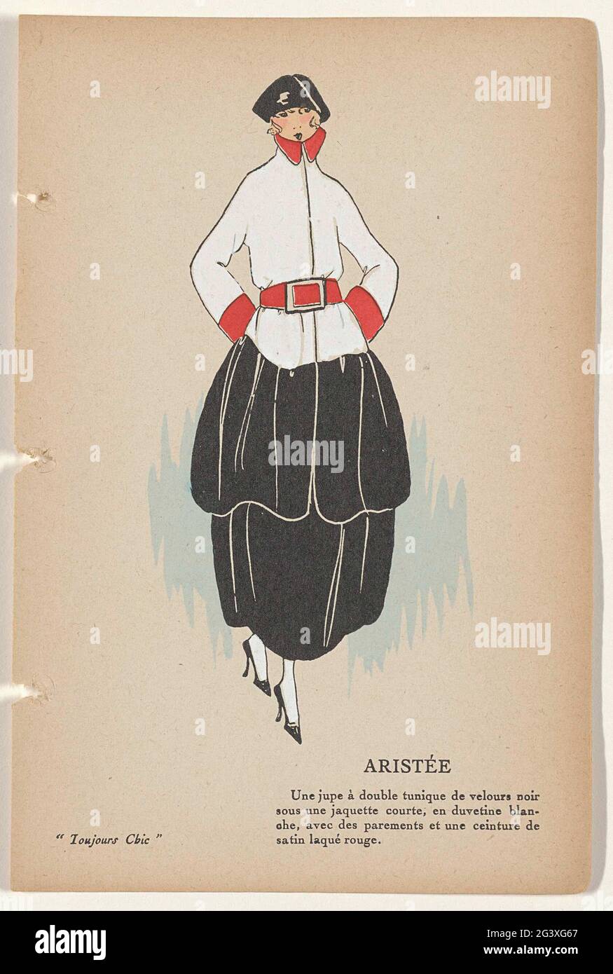 Toujours Chic Les Tailleurs et les Manteaux, Hiver 1921-1922: Aristée.  Print from catalog "Toujours Chic" in which an overview of the winter  fashion 1921-1922 in 80 prints in Pochoir technique Stock Photo - Alamy