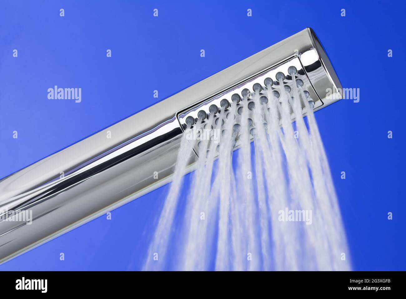 Shower head with water jet Stock Photo Alamy