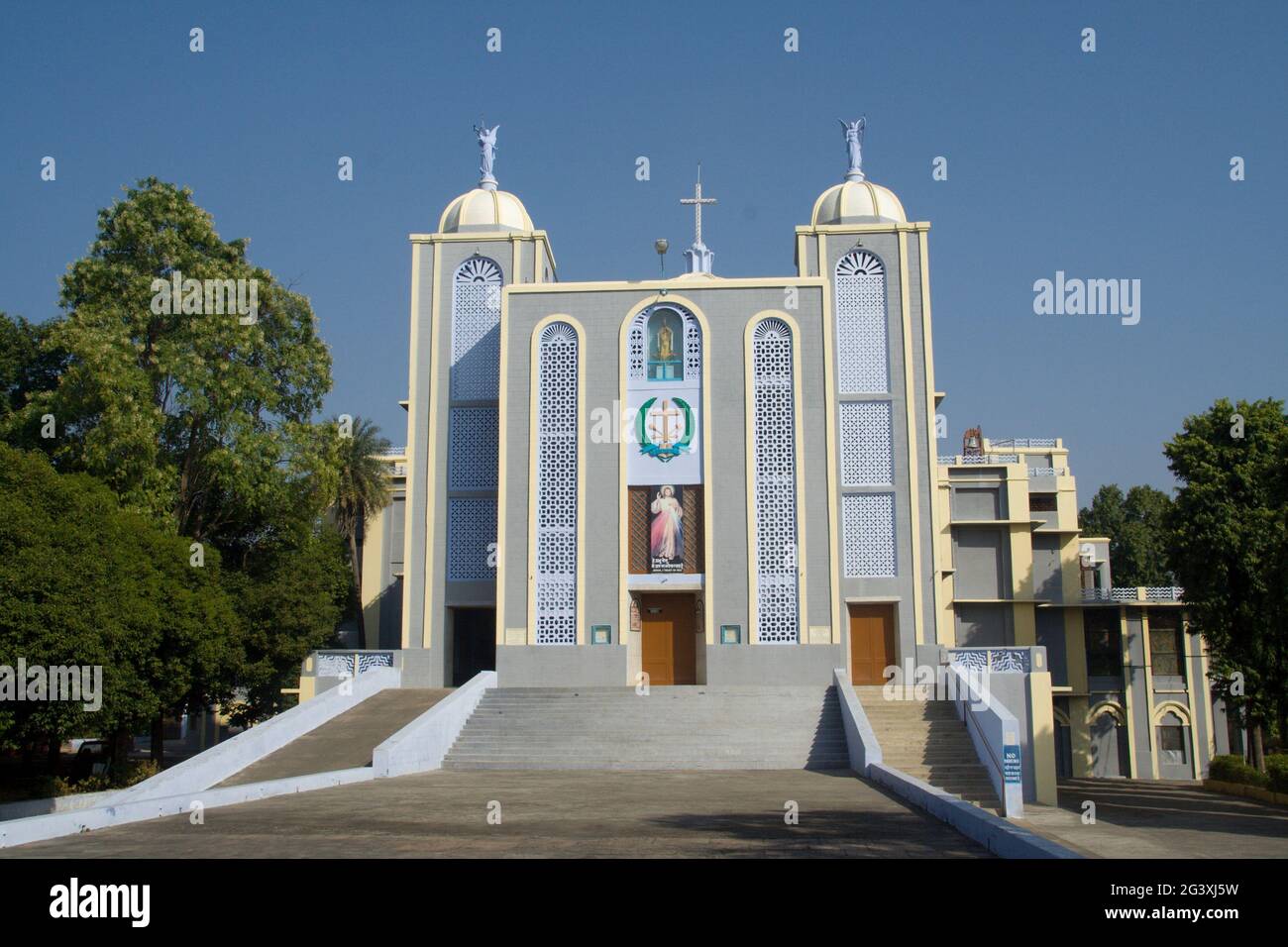 Facade of Church at Jhansi Stock Photo