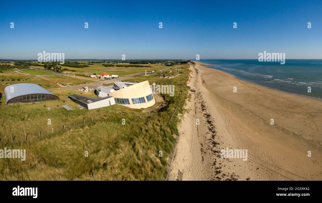 Sainte Marie du Mont (Normandy, North western France): Utah Beach Memorial and Museum on the Norman coast, beach of the Normandy Landings, D Day (6 Ju Stock Photo