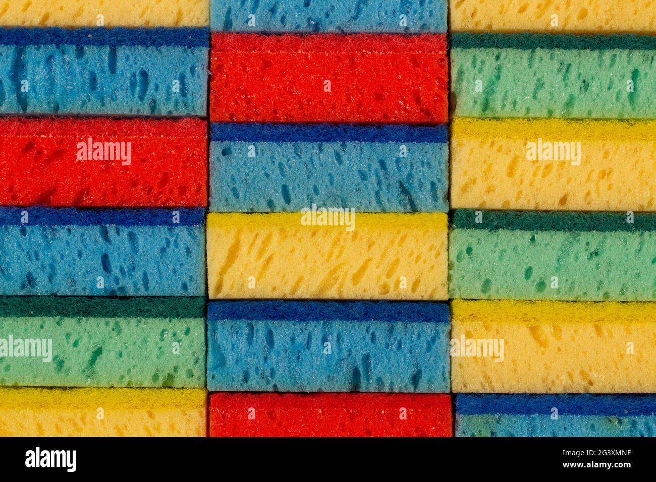 Yellow foam rubber sponge for dishwashing on white background. House  cleaning tool. Simple everyday cleaning sponge studio photo. Everyday  routine dom Stock Photo - Alamy