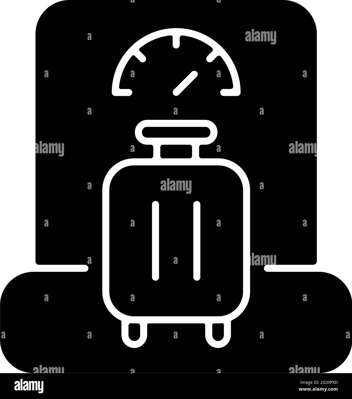 Baggage weight black glyph icon Stock Vector Image & Art - Alamy