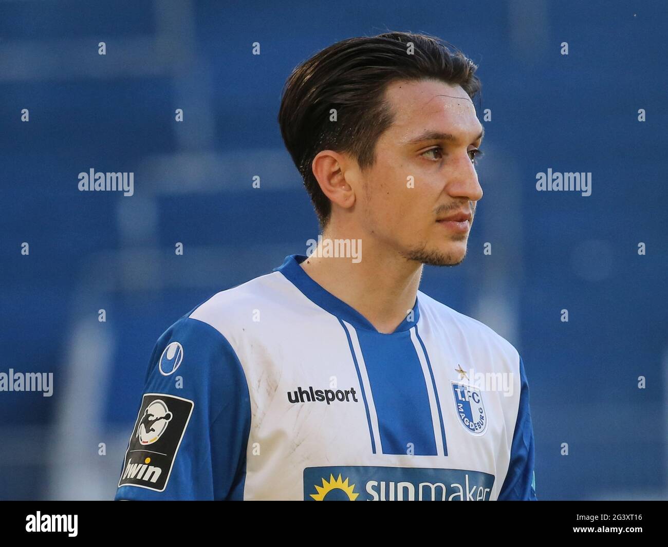 Turkish-German footballer Baris Atik 1st FC Magdeburg DFB 3rd league season 2020-21 Stock Photo