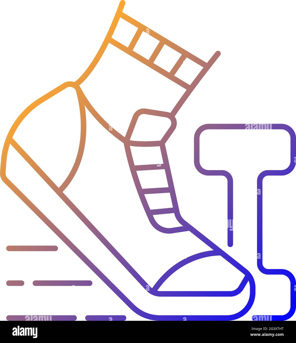 Morning workout gradient linear vector icon Stock Vector