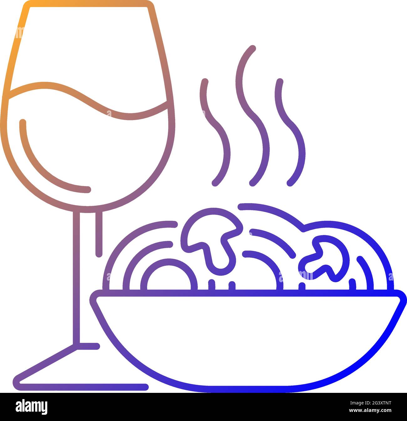 Dinner gradient linear vector icon Stock Vector Image & Art - Alamy