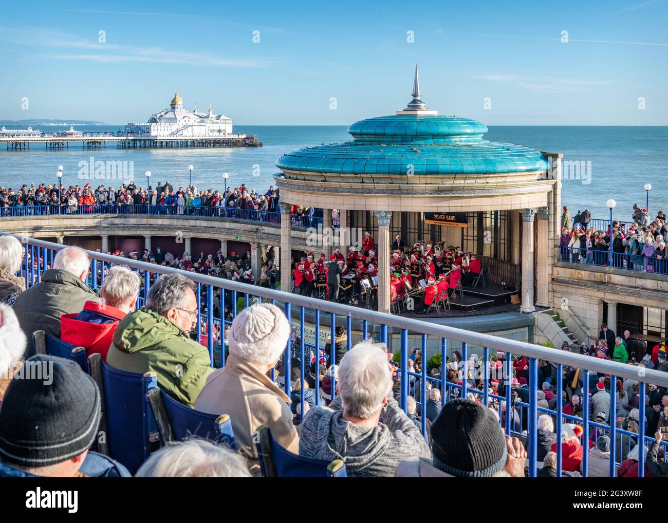 Eastbourne Bandstand Christmas Concert 2019 Stock Photo