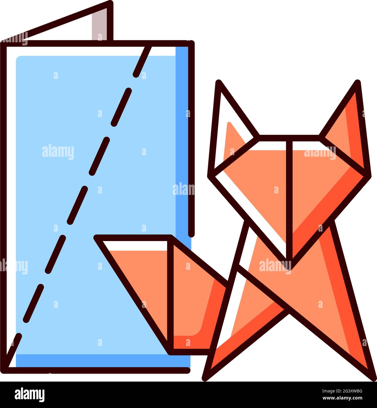 Origami RGB color icon Stock Vector