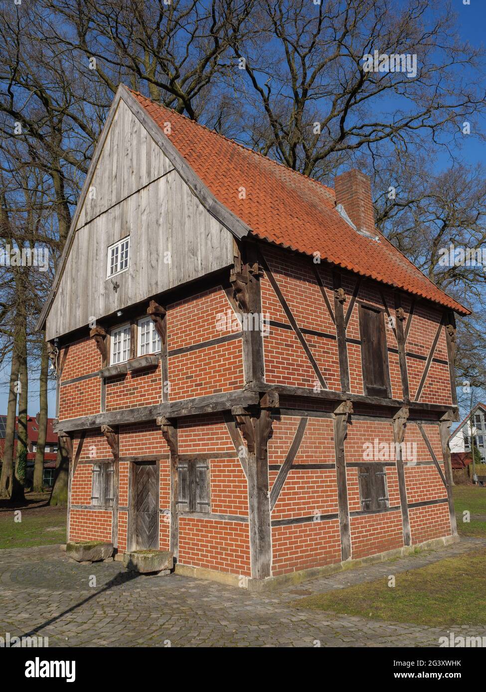 Old half-timbered house in MÃ¼nsterland Stock Photo - Alamy