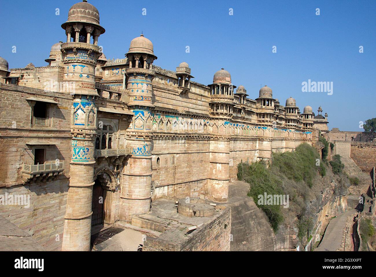 Exterior wall of Gwalior Fort Stock Photo