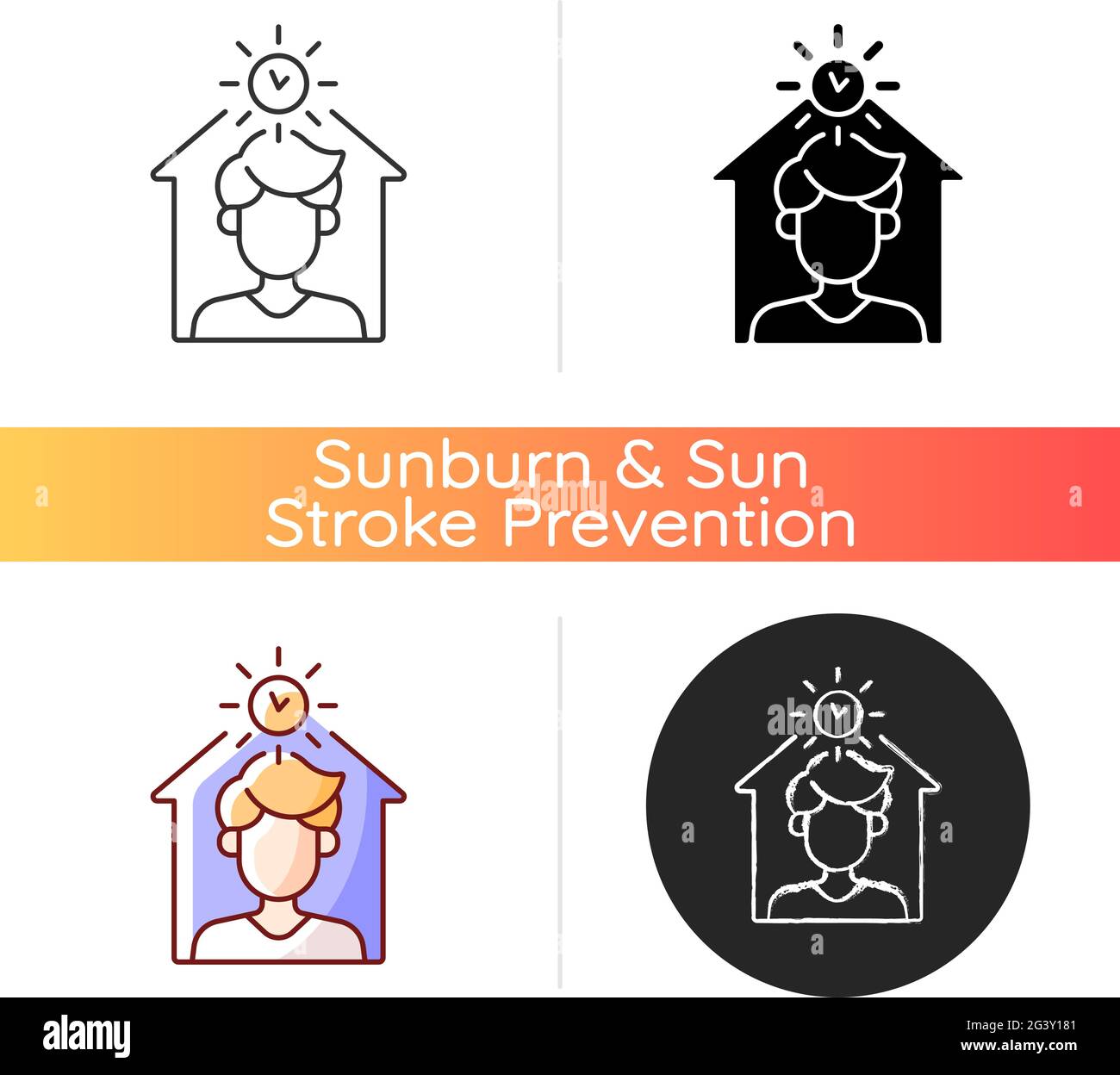 Avoid being out during day icon Stock Vector