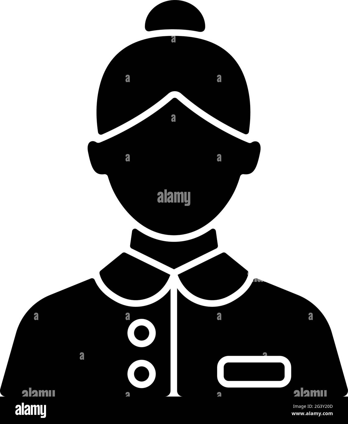abin steward black glyph icon Stock Vector