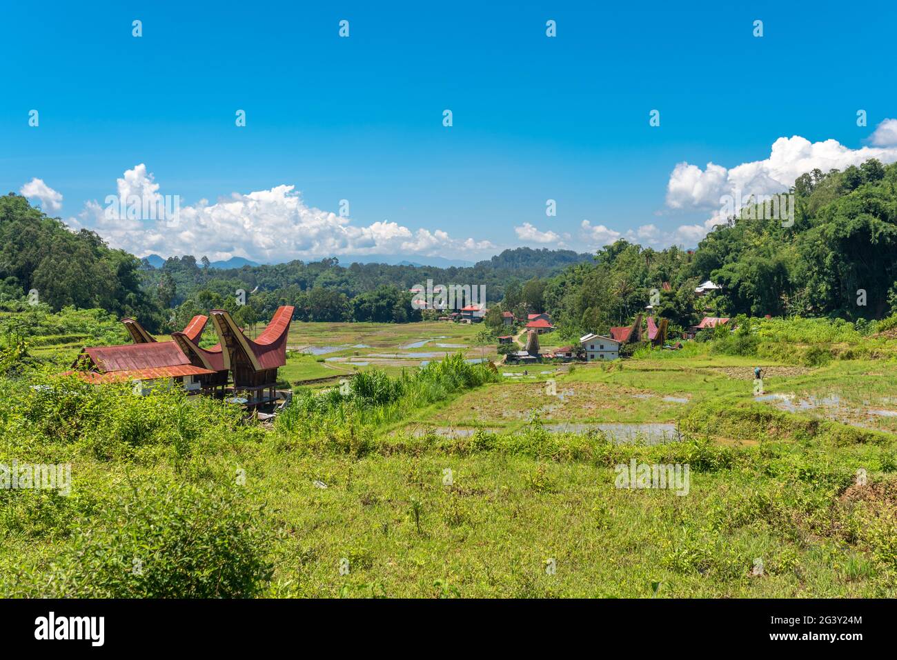 Landscape in Tana Toraja on Sulawesi Stock Photo