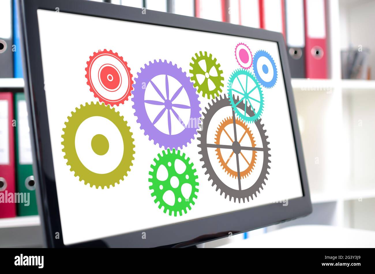 Cooperation concept shown on a computer screen Stock Photo