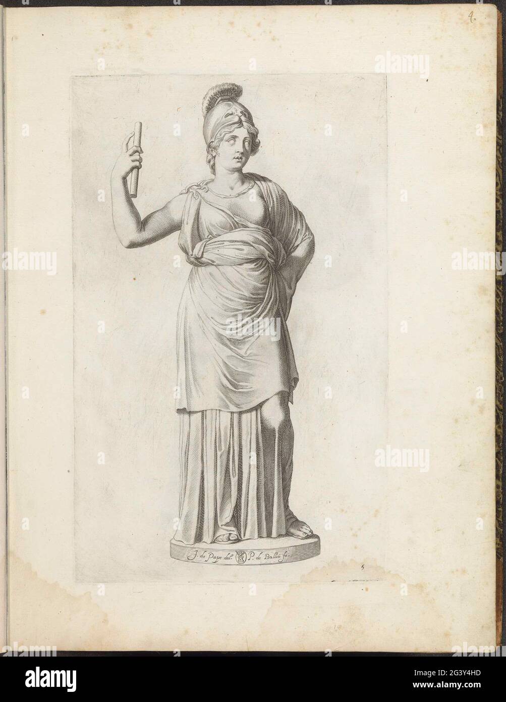 Statue of Minerva with helmet on her head; Galleria Giustiniana del ...