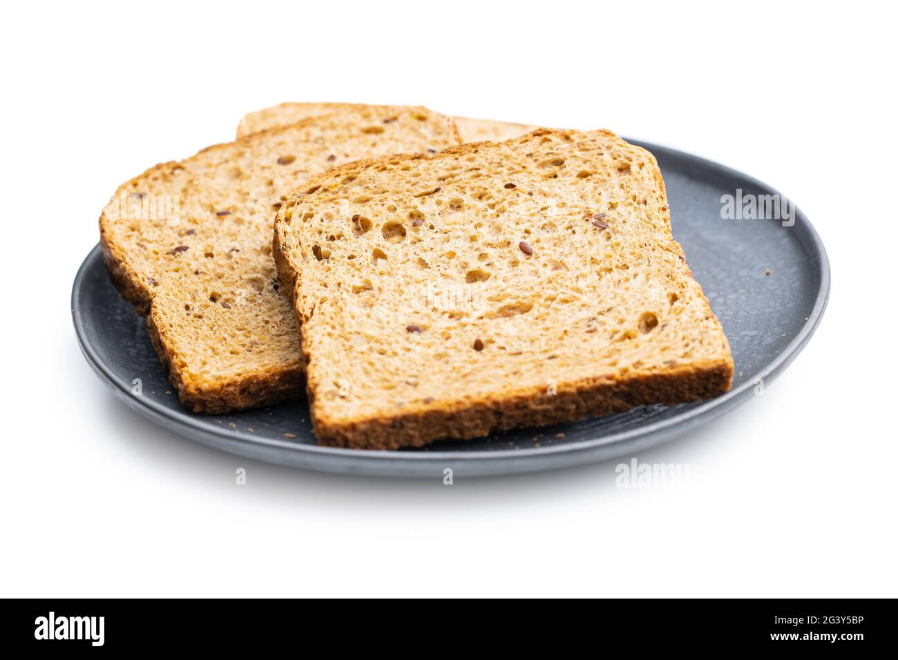 Sliced wholegrain bread isolated on white background Stock Photo - Alamy