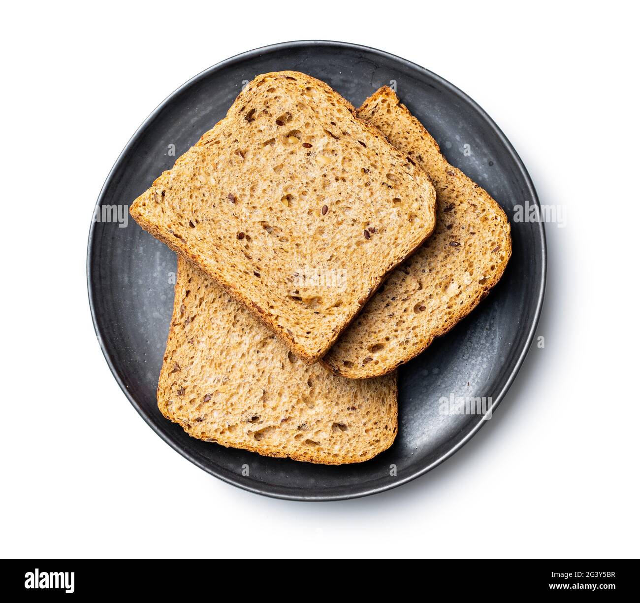 Sliced wholegrain bread isolated on white background Stock Photo - Alamy