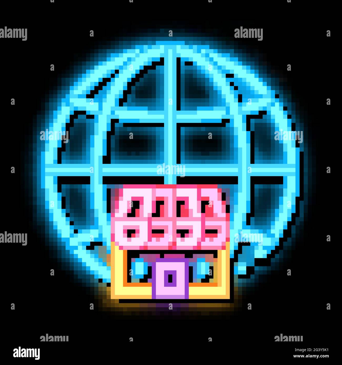 worldwide franchise neon glow icon illustration Stock Vector Image ...