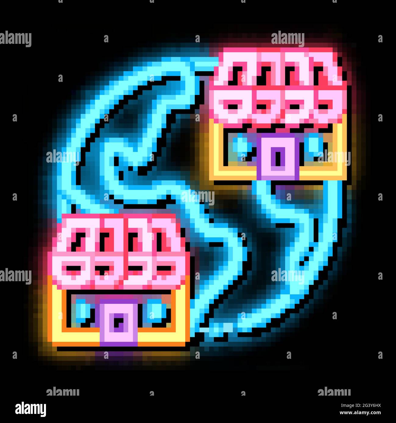 franchise world location neon glow icon illustration Stock Vector Image ...