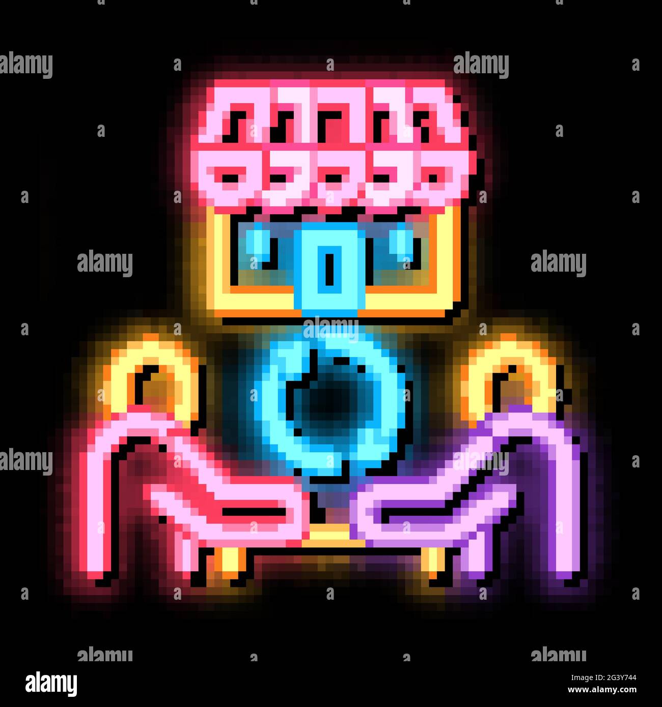 franchise partnership neon glow icon illustration Stock Vector Image ...