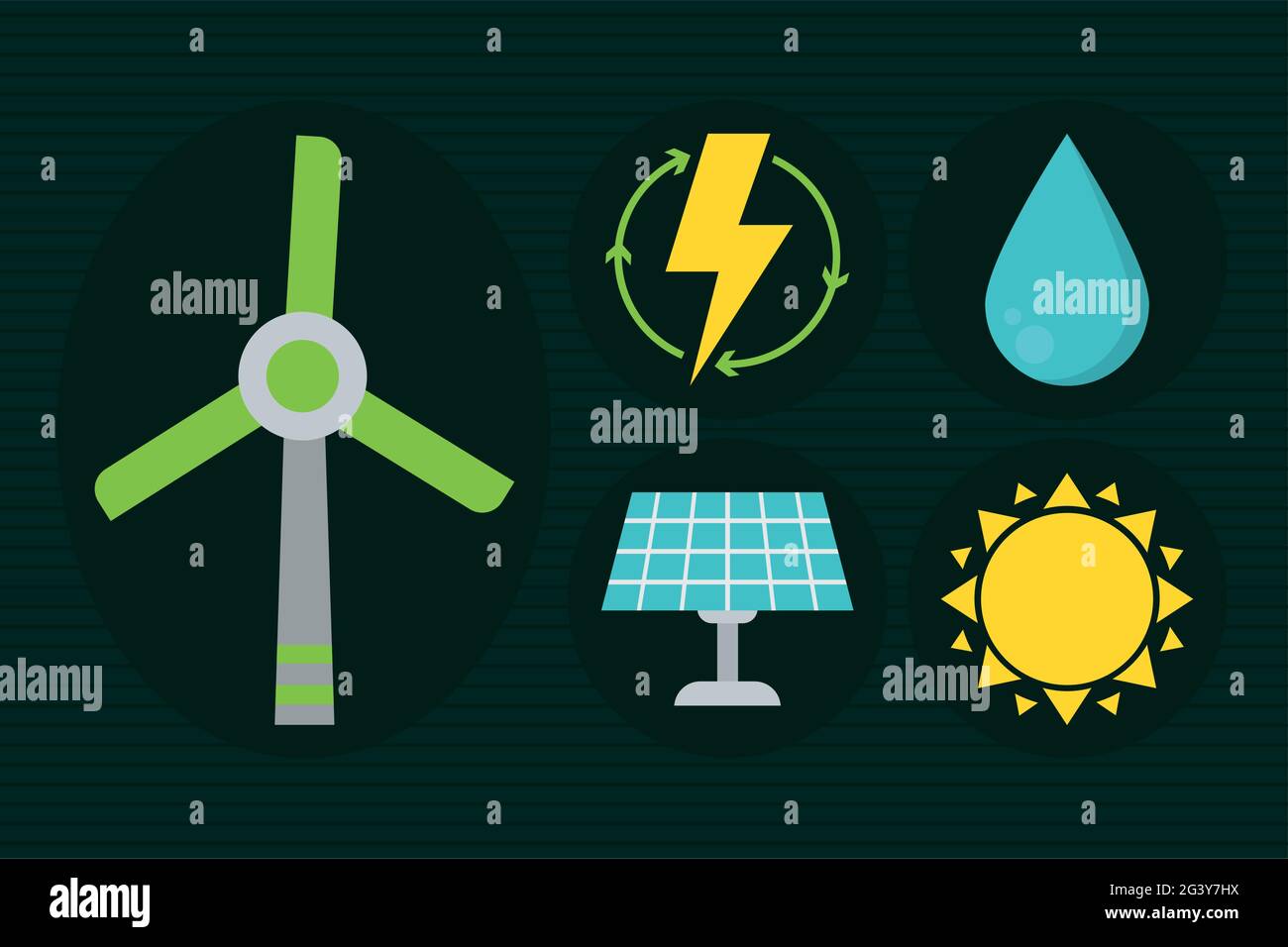 wind turbine and renewable set Stock Vector Image & Art - Alamy