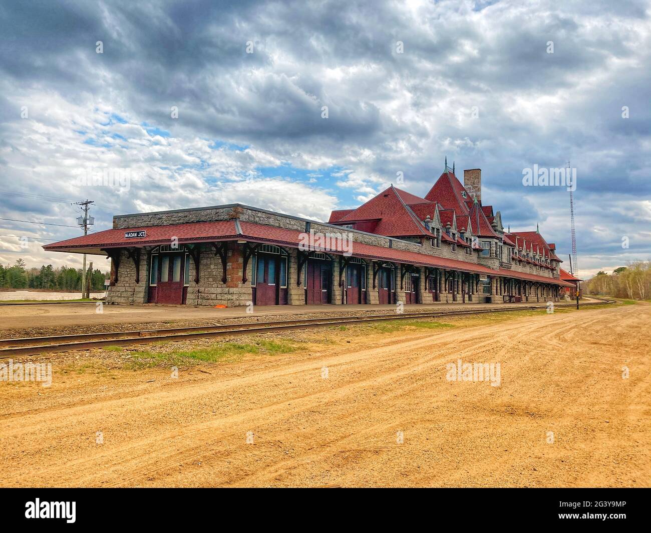 View of the McAdam Train station, in McAdam, New Brunswick, a National