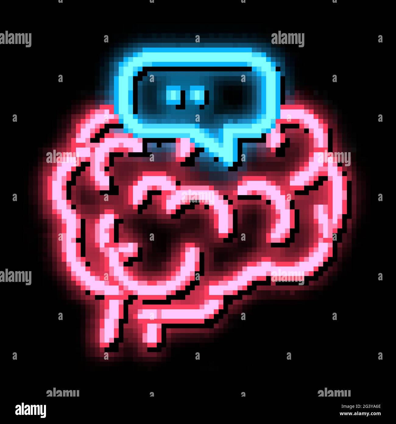 dementia brain neon glow icon illustration Stock Vector Image & Art - Alamy