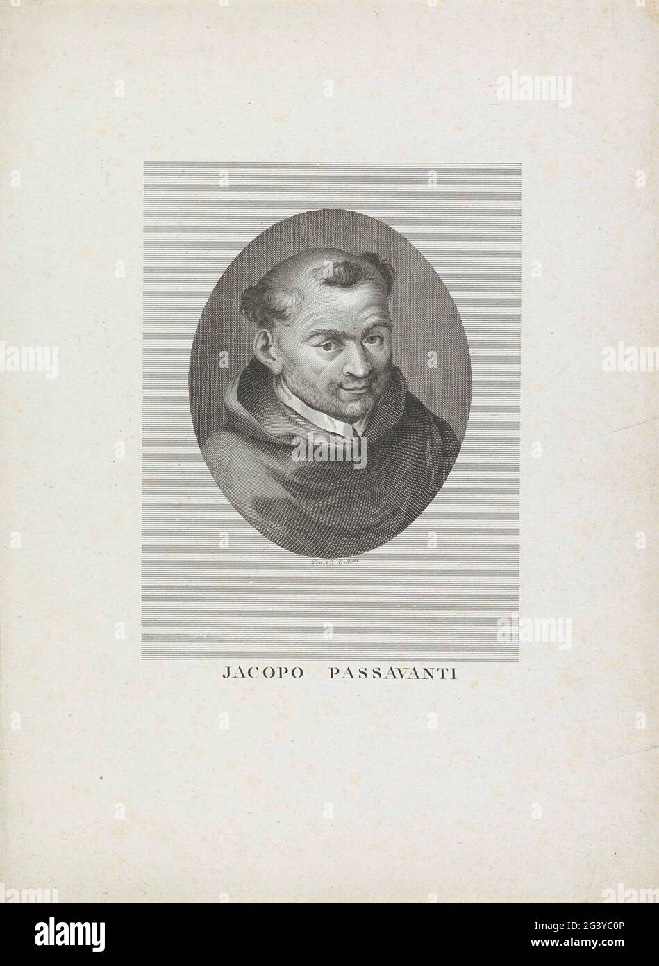 Portrait of author and architect Jacopo Passavanti; Portraits of famous