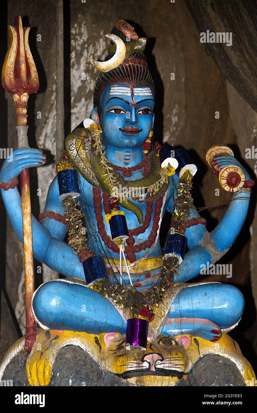 Statue of Shiva at Ramagiri Stock Photo