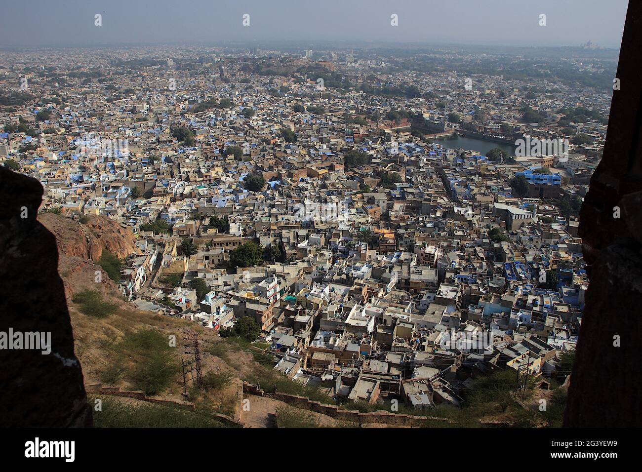 Bird Eye  View of Jodhpur City Stock Photo