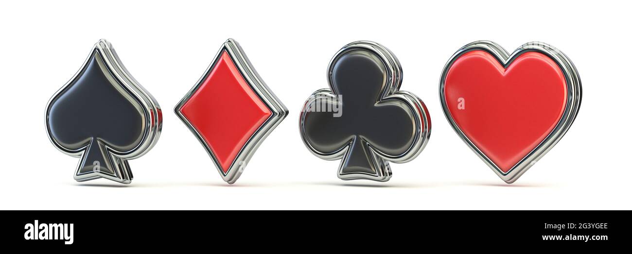 Spade, heart, diamond and club 3D Stock Photo Alamy