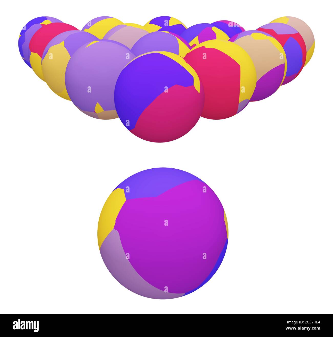 Colorful balls isolated on white background Stock Photo - Alamy