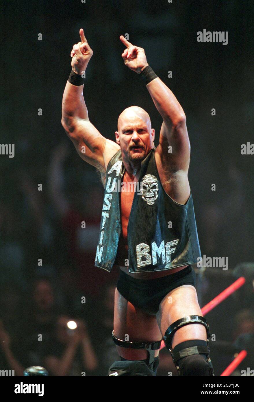 Koelnarena Cologne Germany 1.5.2002, Professional Wrestling: WWF  Road to Insurrextion — 'Stone Cold' Steve Austin Stock Photo
