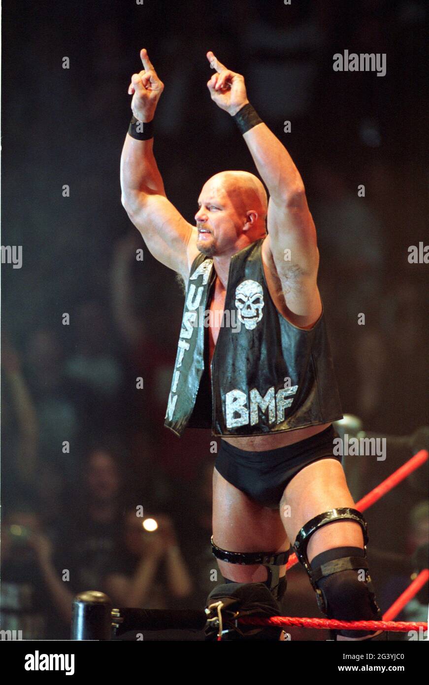Koelnarena Cologne Germany 1.5.2002, Professional Wrestling: WWF  Road to Insurrextion — 'Stone Cold' Steve Austin Stock Photo