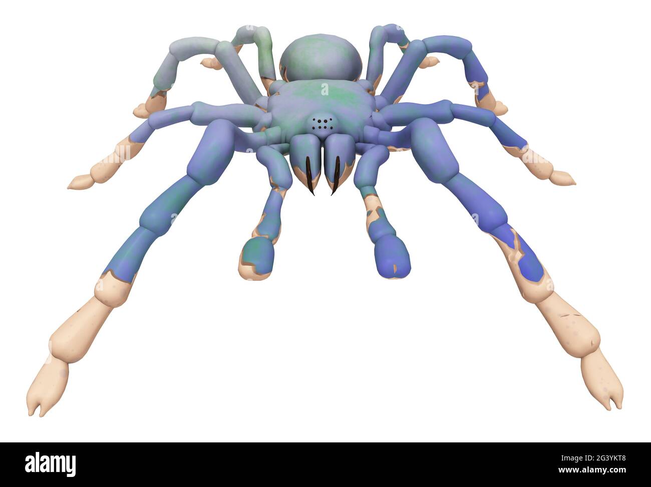 Futuristic spider isolated on white background Stock Photo