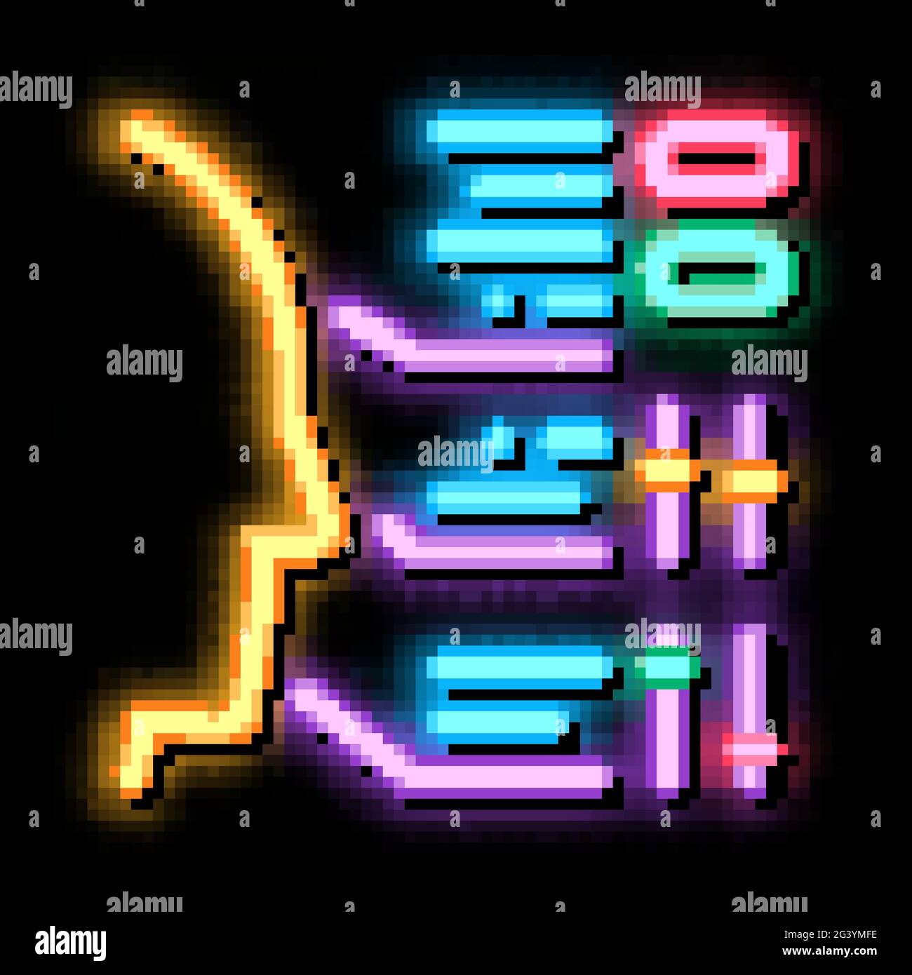 human characteristics neon glow icon illustration Stock Vector Image ...