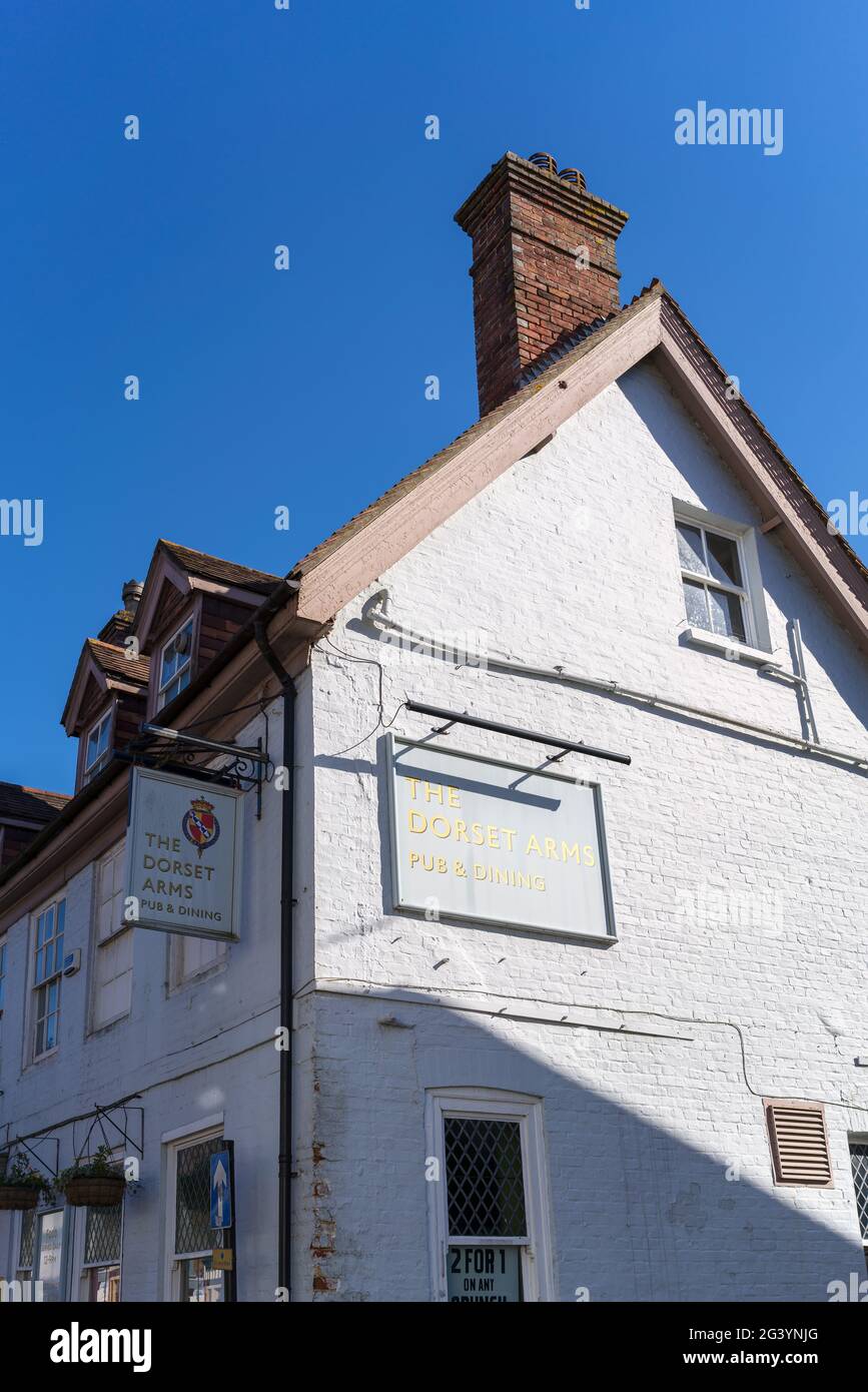 EAST GRINSTEAD, WEST SUSSEX, UK - MARCH 9 :View of the Dorset Arms Public House in East Grinstead on March 9, 2021 Stock Photo