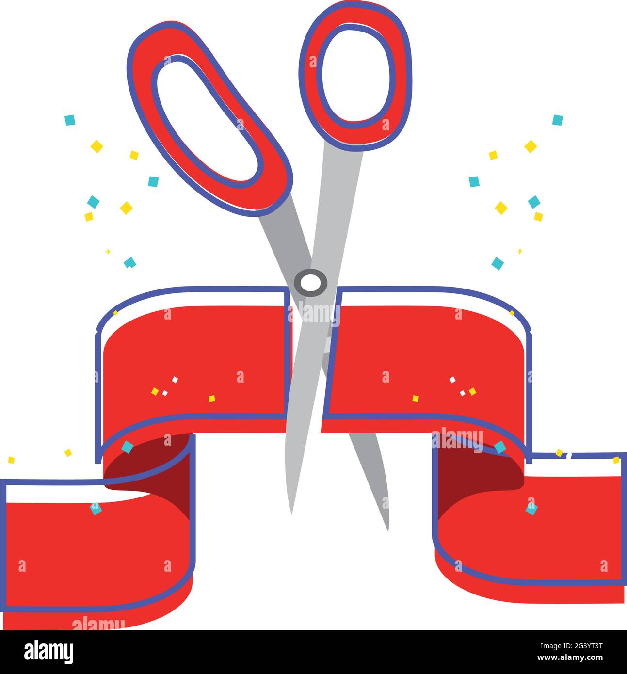 Vector Ribbon Scissors scissors and ribbon Stock Vector Image & Art - Alamy