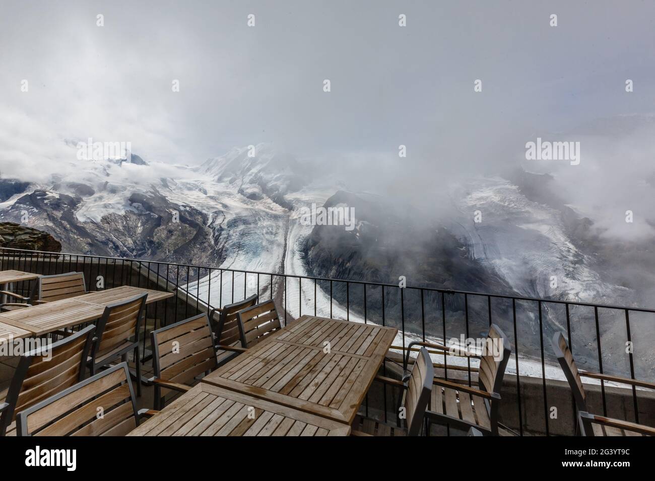 Aerial view of the Alps mountains in Switzerland. Glacier Stock Photo ...