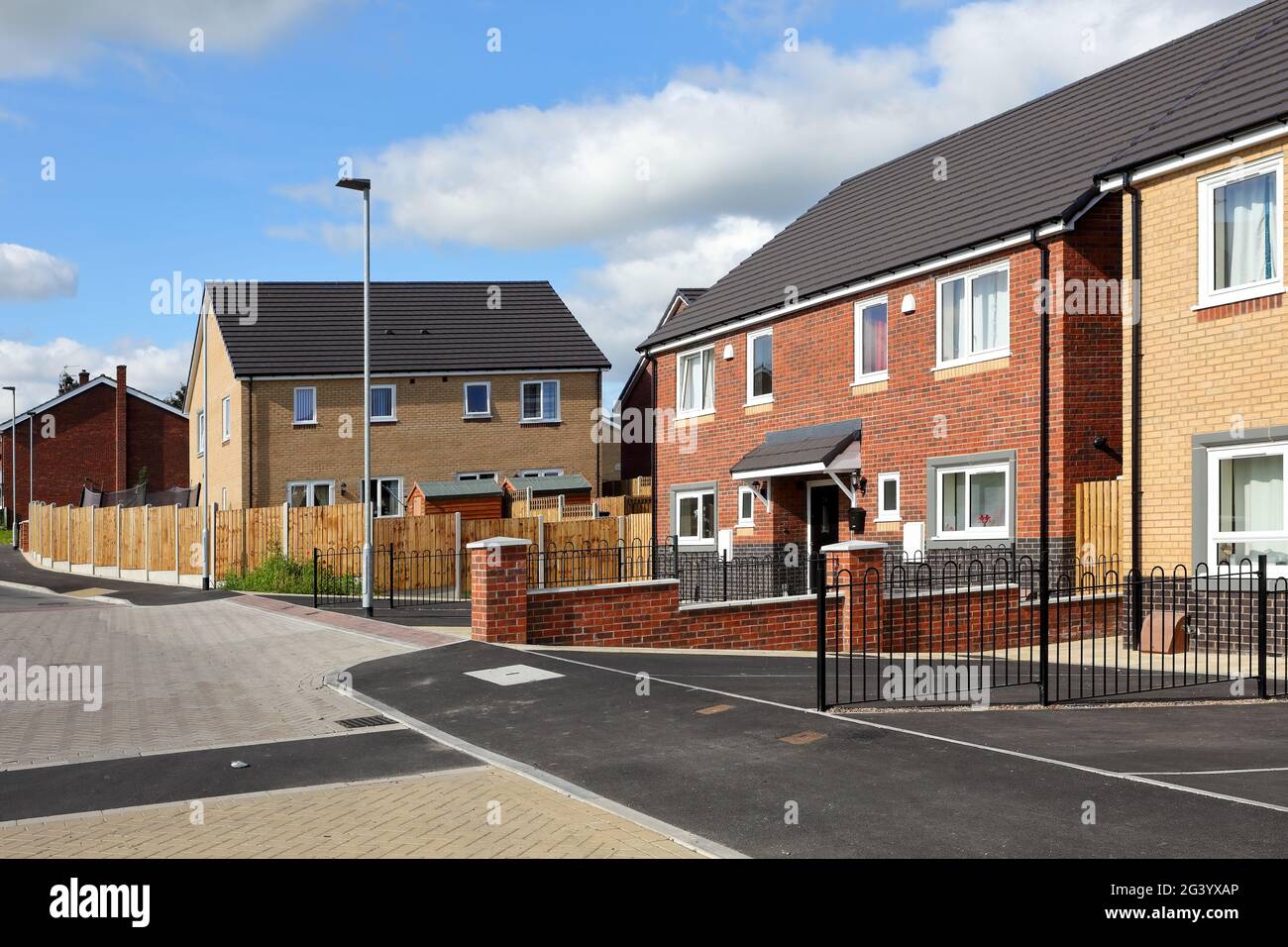 New and modern english houses Stock Photo