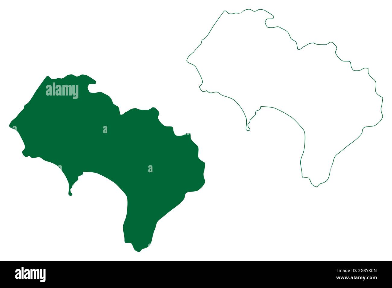 Kiphare Kiphire district (Nagaland State, Republic of India) map vector ...
