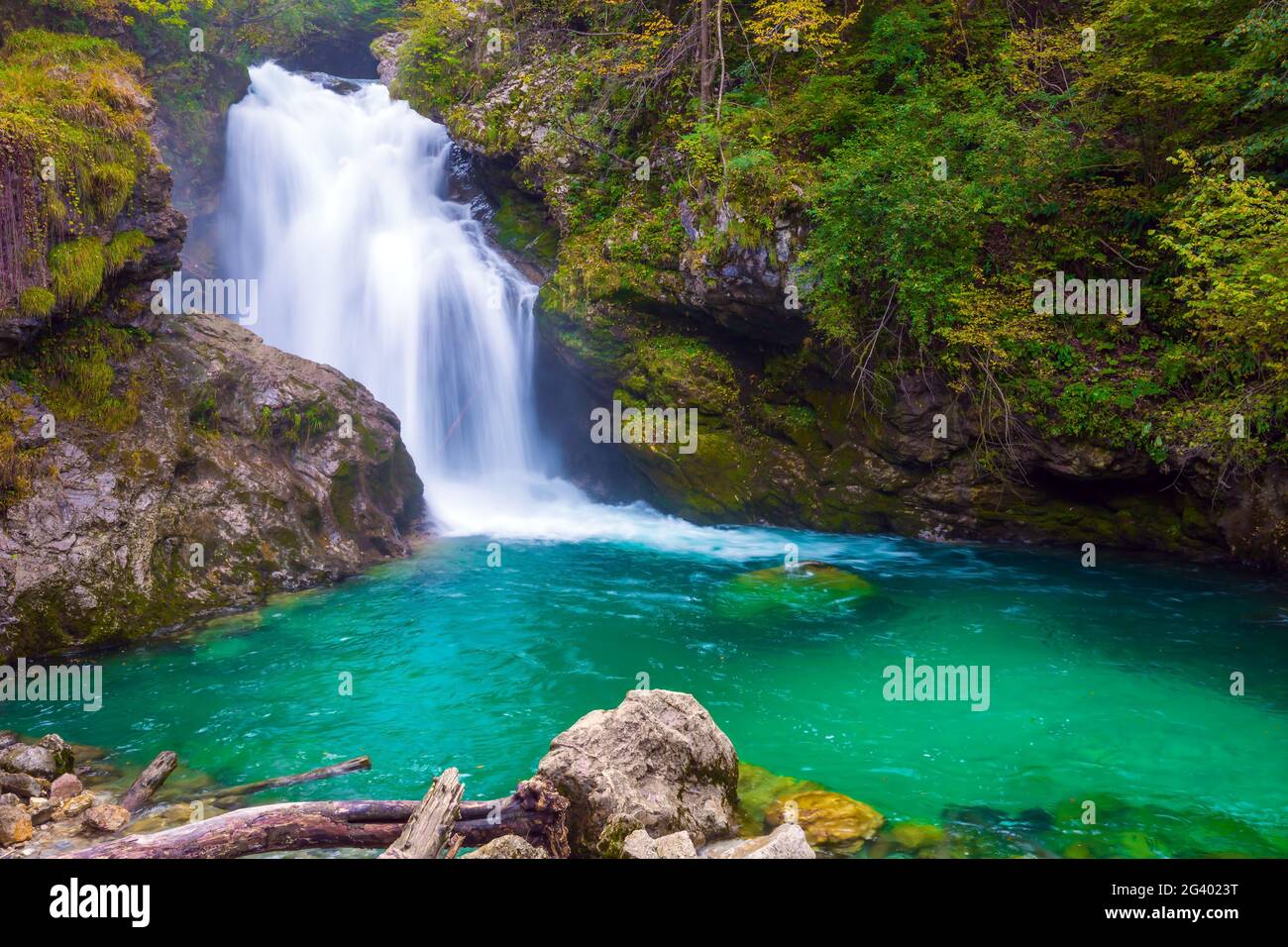 Mountain river with azure water Stock Photo