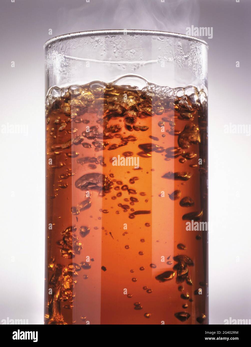 Glass of Steamy Tea Stock Photo
