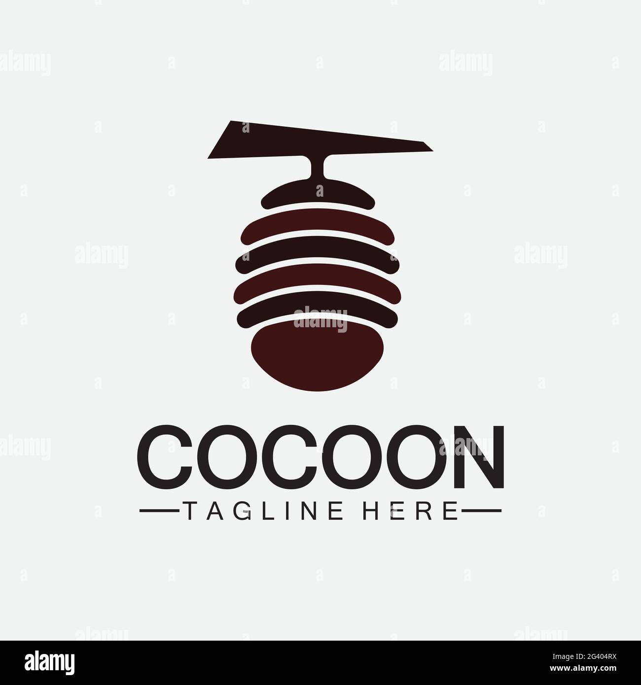 Cocoon logo vector illustration design template Stock Vector