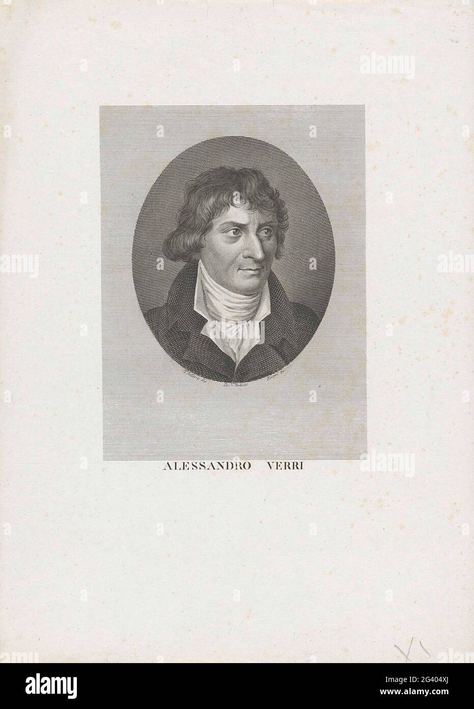 Portrait of writer Alessandro Verrii; Portraits of famous Italians in